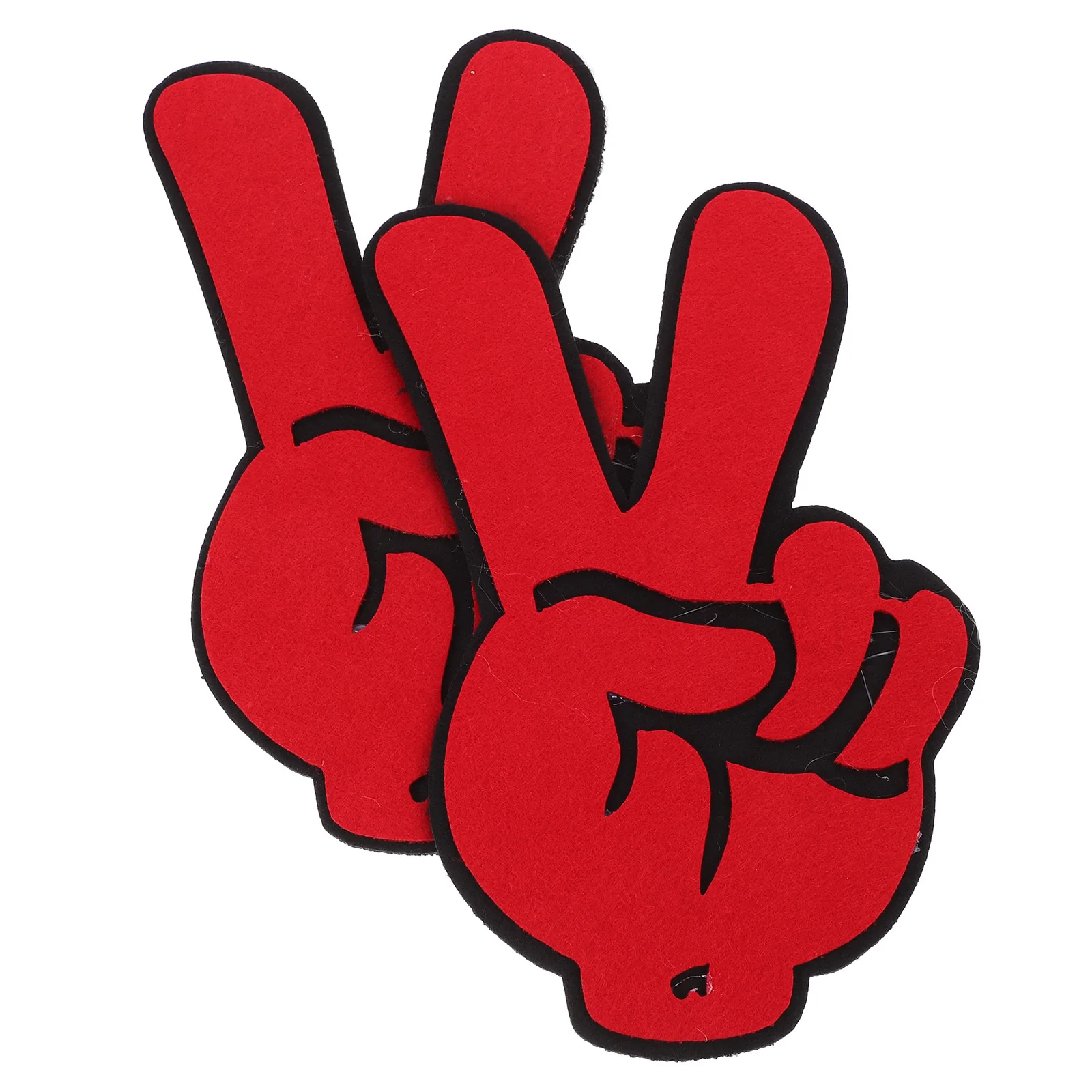 2Pcs Cheerleading Felt Cloth Finger Victory Gesture Sports Fan Cheering Props Party Supplies for Sporting Events 
2Pcs Cheerleading Felt Cloth Finger Victory Gesture Sports Fan Cheering Props Party Supplies for Sporting Events