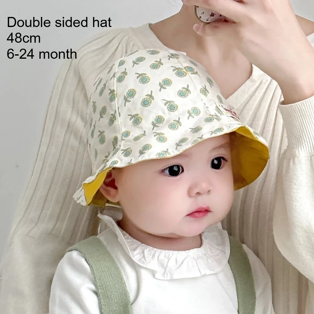 Girls Reversible Bucket Floral Cap 48cm 6-24 Month Baby Girls Sun Hat Kids Boys Spring Summer Breathable Fisherman Bonnet Hats
Girls Reversible Bucket Floral Cap 48cm 6-24 Month Baby Girls Sun Hat Kids Boys Spring Summer Breathable Fisherman Bonnet Hats