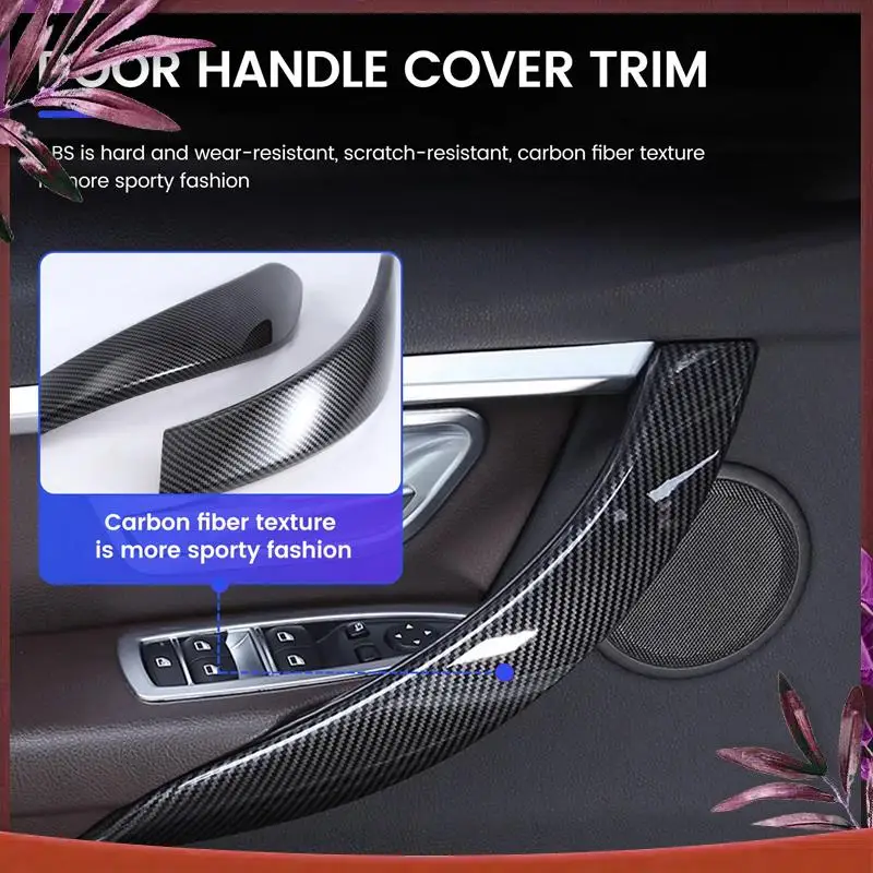 Durable Carbon Look Interior Door Handle Cover Trim For BMW 3 Series F30 F31 2013-2017 GT F34 14-17 & 4 Series 4 Dr F36 15-17
Durable Carbon Look Interior Door Handle Cover Trim For BMW 3 Series F30 F31 2013-2017 GT F34 14-17 & 4 Series 4 Dr F36 15-17