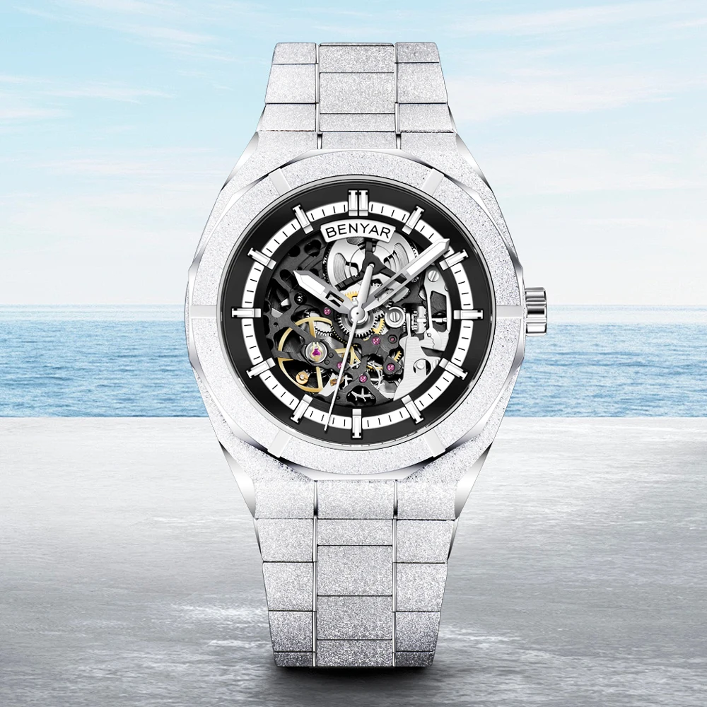 BENYAR 2025 New Mens Watches Luxury Automatic Watch For Men Mechanical Wristwatches Fashion Man Gifts Stainless Steel Waterproof
BENYAR 2025 New Mens Watches Luxury Automatic Watch For Men Mechanical Wristwatches Fashion Man Gifts Stainless Steel Waterproof