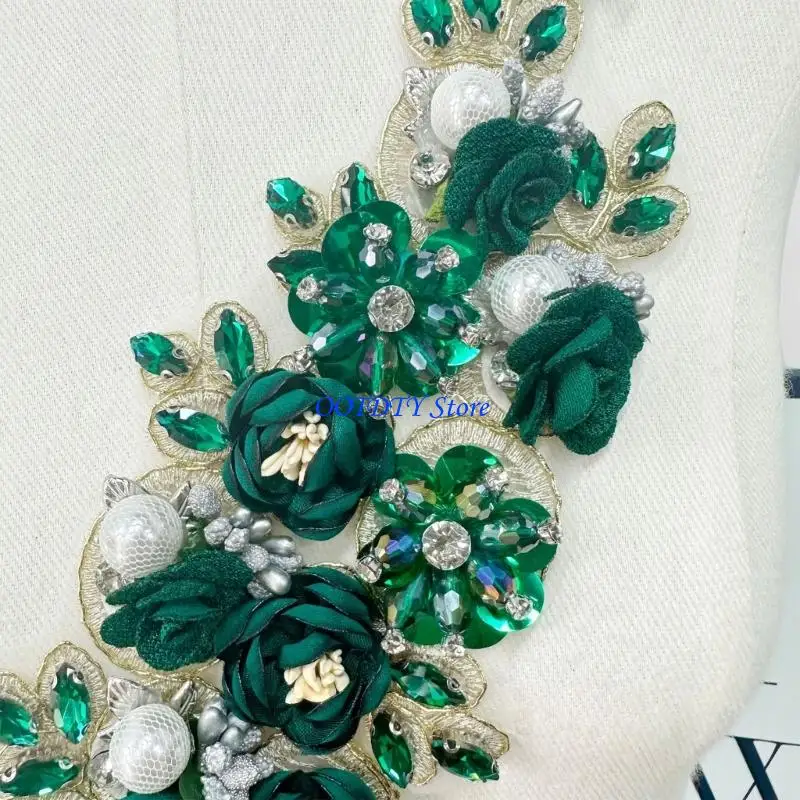367A Rhinestones Flower Embroidered Patches Clothing Appliques For Dress Garment
367A Rhinestones Flower Embroidered Patches Clothing Appliques For Dress Garment
