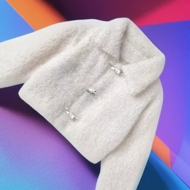 Japanese Style Casual Jackets Horn Button Short Fluffy Winter Warm Coats for Women Cute Turn-Down Collar Lamb Wool Coat
Japanese Style Casual Jackets Horn Button Short Fluffy Winter Warm Coats for Women Cute Turn-Down Collar Lamb Wool Coat