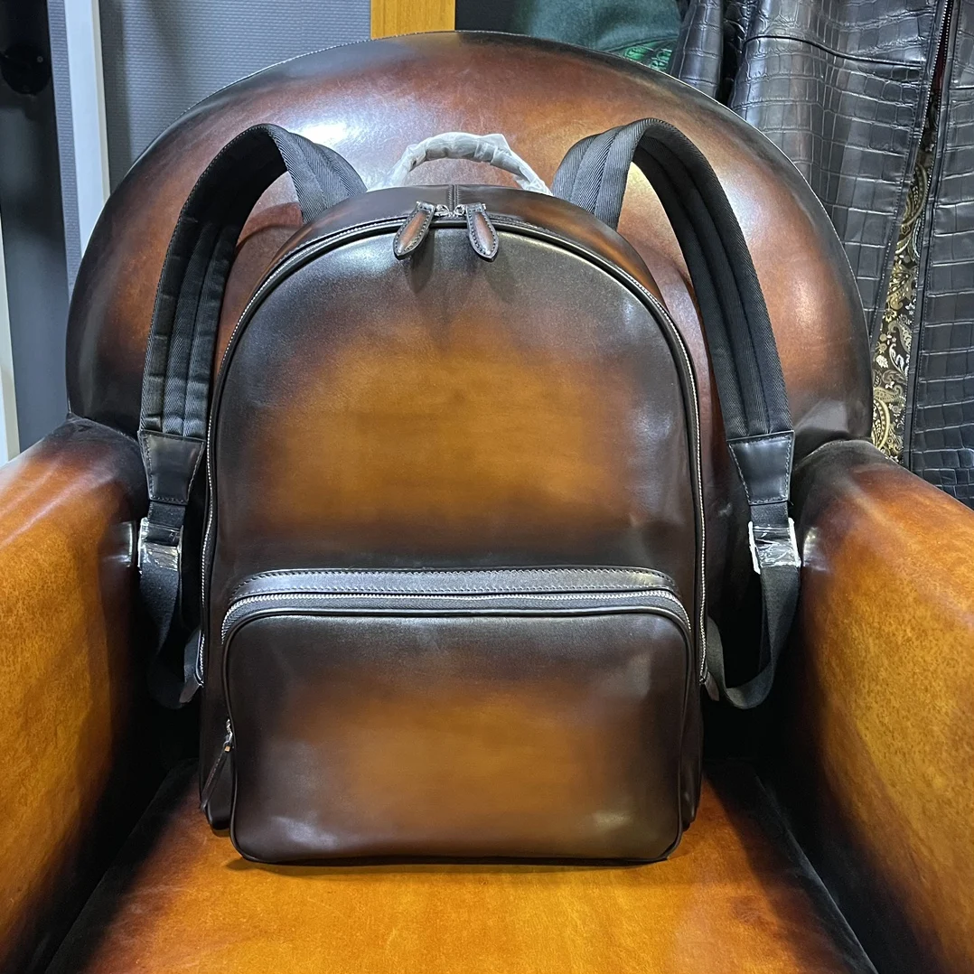 DIMY 2025 Men's Backpack Made of Genuine Leather Large Capacity Business High end Luxury Handmade Backpack
DIMY 2025 Men's Backpack Made of Genuine Leather Large Capacity Business High end Luxury Handmade Backpack