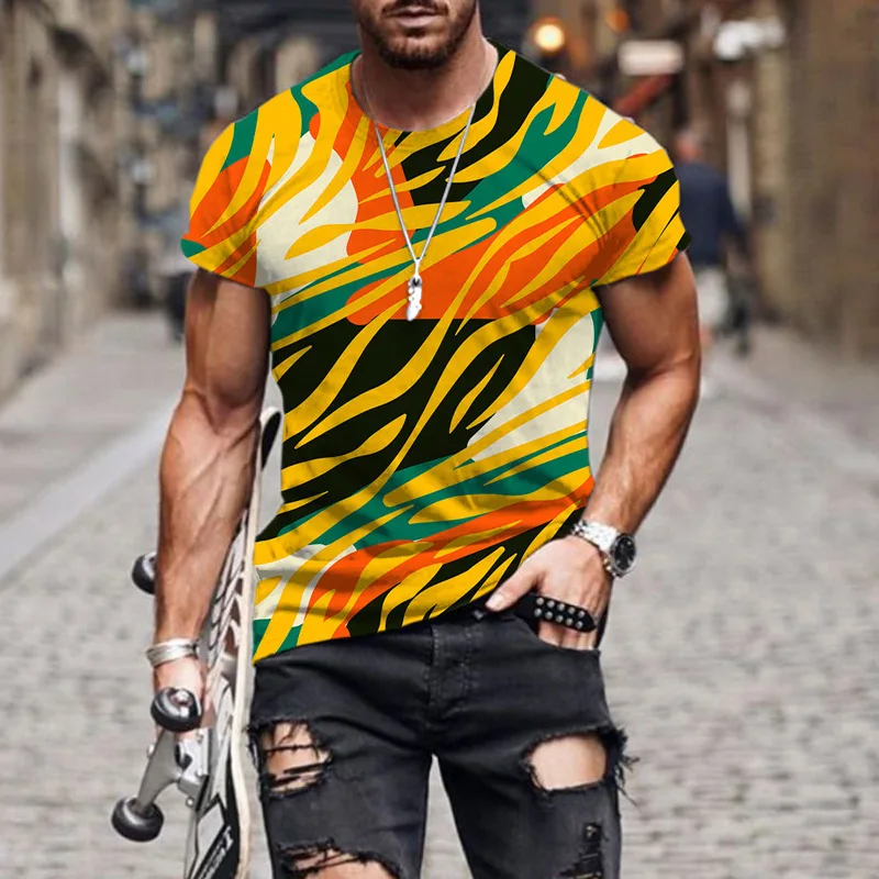Summer New Men's Short Sleeved T-shirt Fashion Creative Leopard Print 3D Printing Casual Trend Men's Top
Summer New Men's Short Sleeved T-shirt Fashion Creative Leopard Print 3D Printing Casual Trend Men's Top