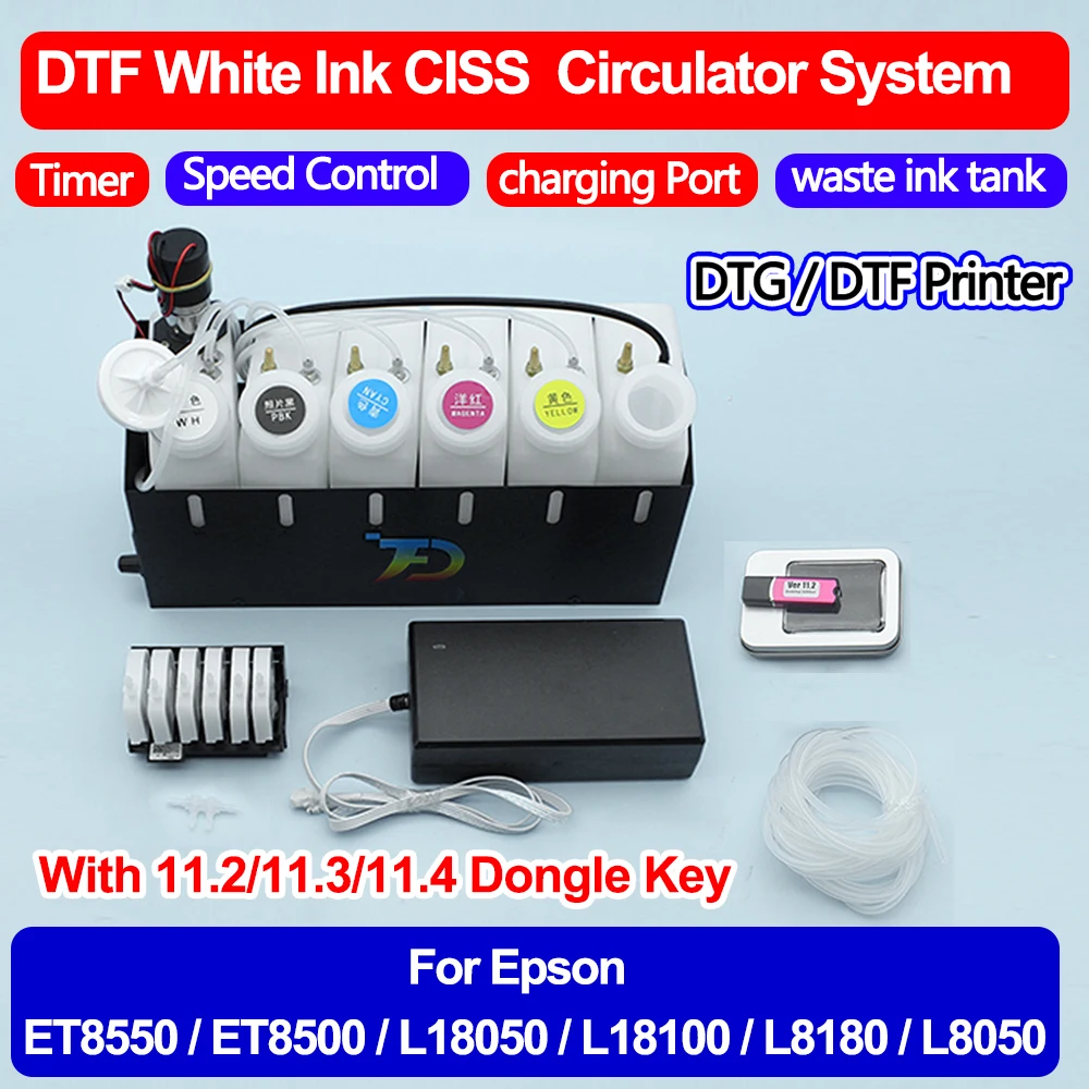 ET-8550 ET-8500 L18050 L18100 L8180 DTF White Ink CISS Circulator System RIP 11.2/11.3 /11.4 Printhead Manifold Speed Regulator
ET-8550 ET-8500 L18050 L18100 L8180 DTF White Ink CISS Circulator System RIP 11.2/11.3 /11.4 Printhead Manifold Speed Regulator
