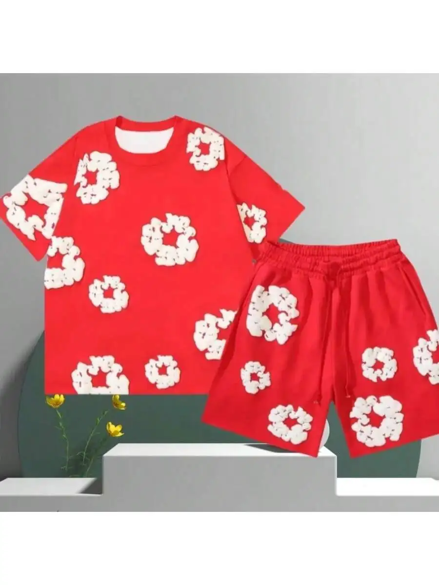 Red 3D Floral Print Casual Shorts Set Unisex Streetwear Summer Beach Outfit
Red 3D Floral Print Casual Shorts Set Unisex Streetwear Summer Beach Outfit