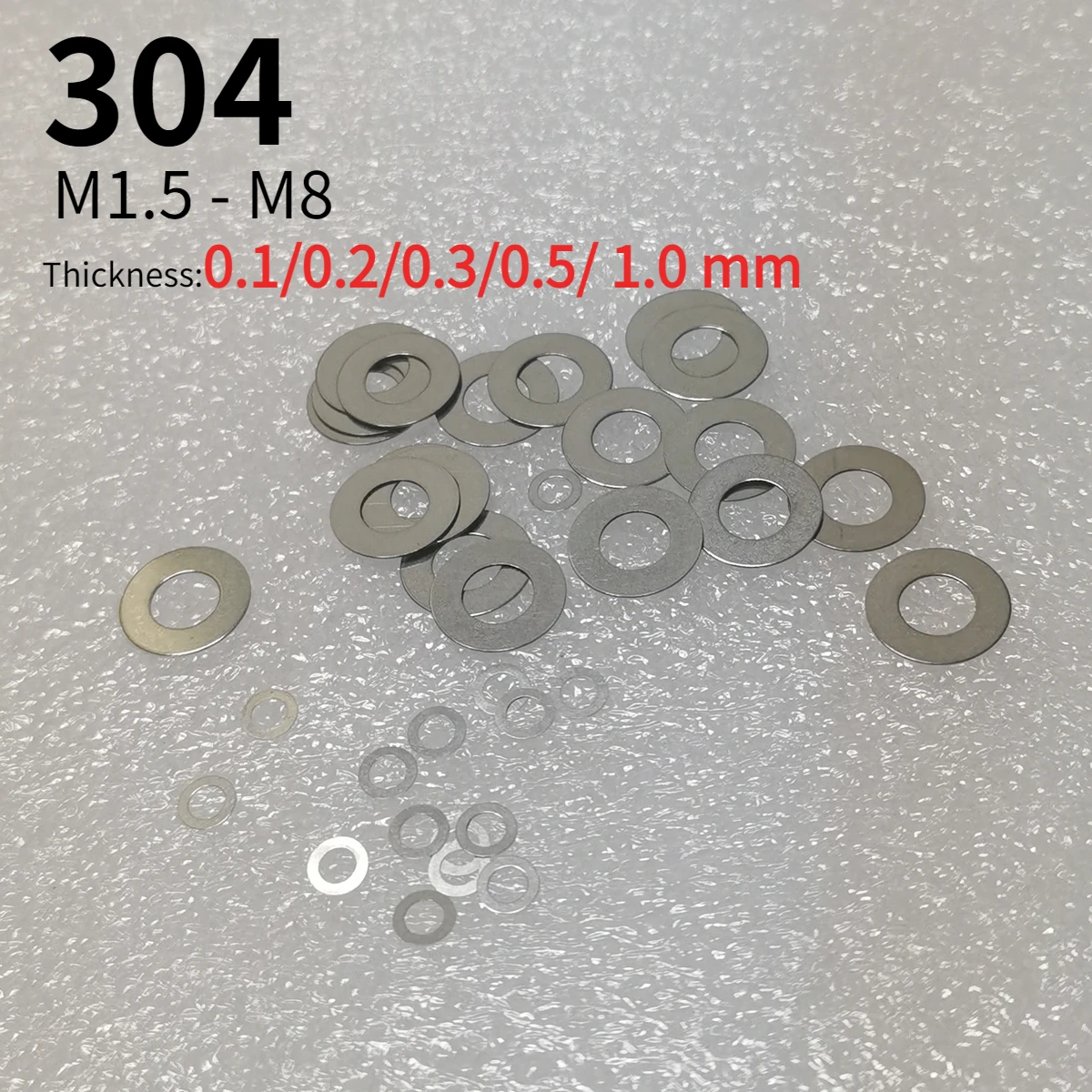 100pcs M1.5 - M8 304 Stainless Steel Ultra Thin Flat Washer Ring Precision Clearance Gasket For Shaft 0.1 0.2 0.3 0.5 1.0 Mm
100pcs M1.5 - M8 304 Stainless Steel Ultra Thin Flat Washer Ring Precision Clearance Gasket For Shaft 0.1 0.2 0.3 0.5 1.0 Mm