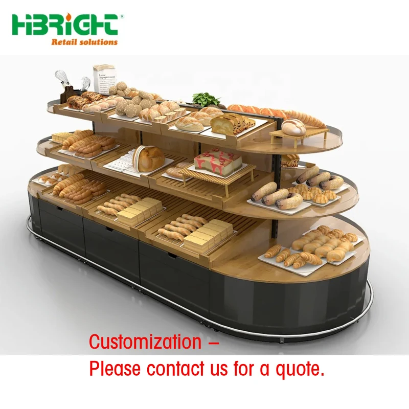 custom.Classic Natural Wood Bakery Bread Island Display Gondola Rack and Supermarkets with Round End Shelf Plastic
custom.Classic Natural Wood Bakery Bread Island Display Gondola Rack and Supermarkets with Round End Shelf Plastic