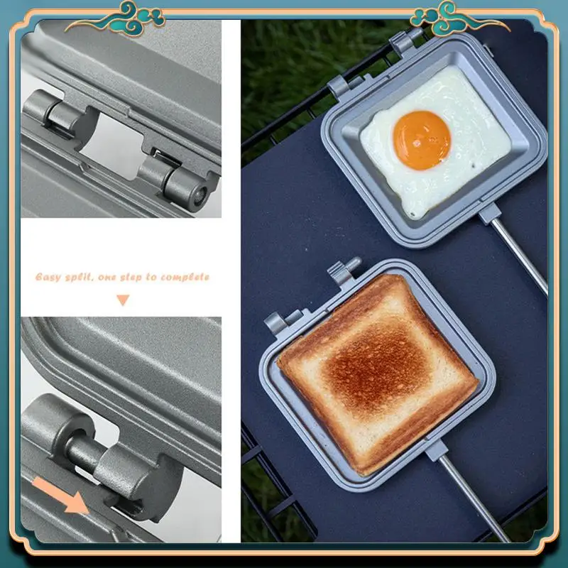 Sandwich Baking Pan Dual-Sides Sandwich Baking Machine Multifunctional Camping Picnic Breakfast Clamp Tray
Sandwich Baking Pan Dual-Sides Sandwich Baking Machine Multifunctional Camping Picnic Breakfast Clamp Tray