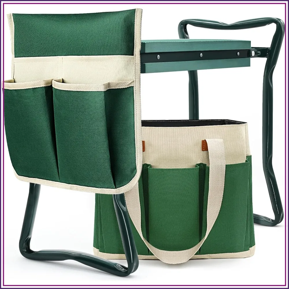 Foldable Garden Kneeler & Seat with Tool Bag, Padded Kneeling Pad, Gardening Gloves, Heavy Duty 330 lbs Capacity
Foldable Garden Kneeler & Seat with Tool Bag, Padded Kneeling Pad, Gardening Gloves, Heavy Duty 330 lbs Capacity