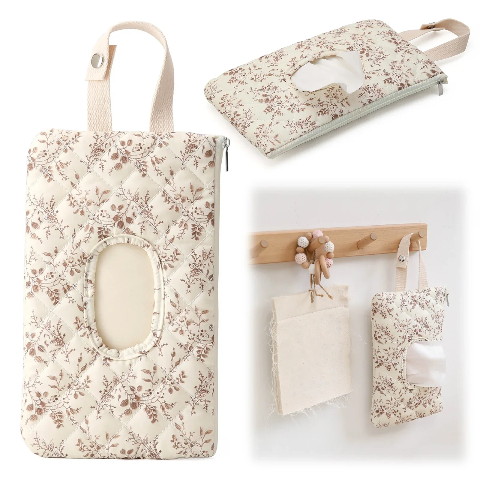 Canvas Floral Quilted Baby Wipes Dispenser Reusable Wet Tissue Storage Bag Portable Diaper Wipe Holder for Mom Travel
Canvas Floral Quilted Baby Wipes Dispenser Reusable Wet Tissue Storage Bag Portable Diaper Wipe Holder for Mom Travel
