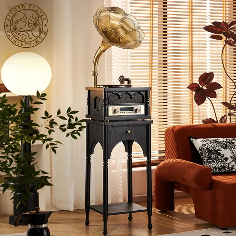 French retro phonograph living room home medieval vinyl record player
French retro phonograph living room home medieval vinyl record player