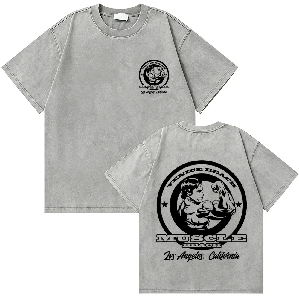 MUSCLE BEACH VENICE BEACH Arnold Schwarzenegger Olympia Vintage Acid Washed T-shirt Men Causal Fitness Gym Oversized T Shirts
MUSCLE BEACH VENICE BEACH Arnold Schwarzenegger Olympia Vintage Acid Washed T-shirt Men Causal Fitness Gym Oversized T Shirts