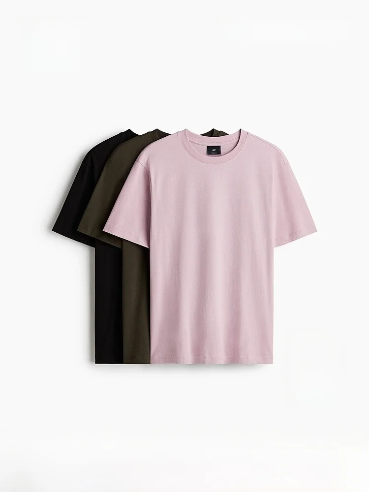 H&M Men's Women's T-shirts 3-Pack Outdoor Breathable Sports Base Layer round Neck Short Sleeve Simple Top Cotton Casual Wear
H&M Men's Women's T-shirts 3-Pack Outdoor Breathable Sports Base Layer round Neck Short Sleeve Simple Top Cotton Casual Wear