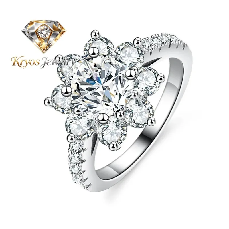 Kryos Jewelry Women's PT950 Platinum Ring - Sunflower Design with 2 Carat Moissanite Gemstone, Elegant and Sparkling Jewelry Pie
Kryos Jewelry Women's PT950 Platinum Ring - Sunflower Design with 2 Carat Moissanite Gemstone, Elegant and Sparkling Jewelry Pie
