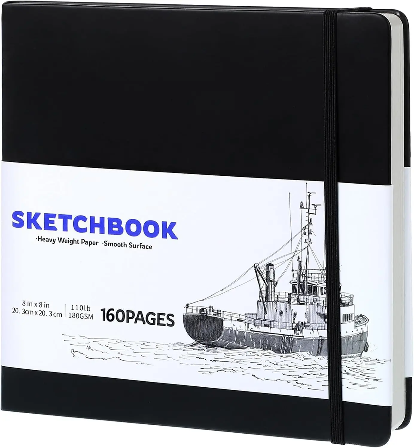 Hardcover Sketch Book, 180GSM, 160 Pages, 8x8 in, Art Supplies for Drawing, Painting
Hardcover Sketch Book, 180GSM, 160 Pages, 8x8 in, Art Supplies for Drawing, Painting