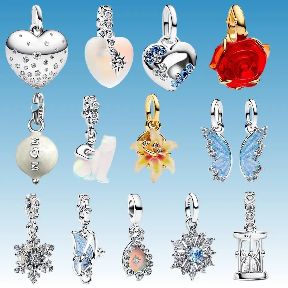 Exquisite 925 Heart&Flower&Snowflake&Butterfly&Hourglass Pendant Fit Brand Bracelet Ladies' Romantic Jewelry
Exquisite 925 Heart&Flower&Snowflake&Butterfly&Hourglass Pendant Fit Brand Bracelet Ladies' Romantic Jewelry
