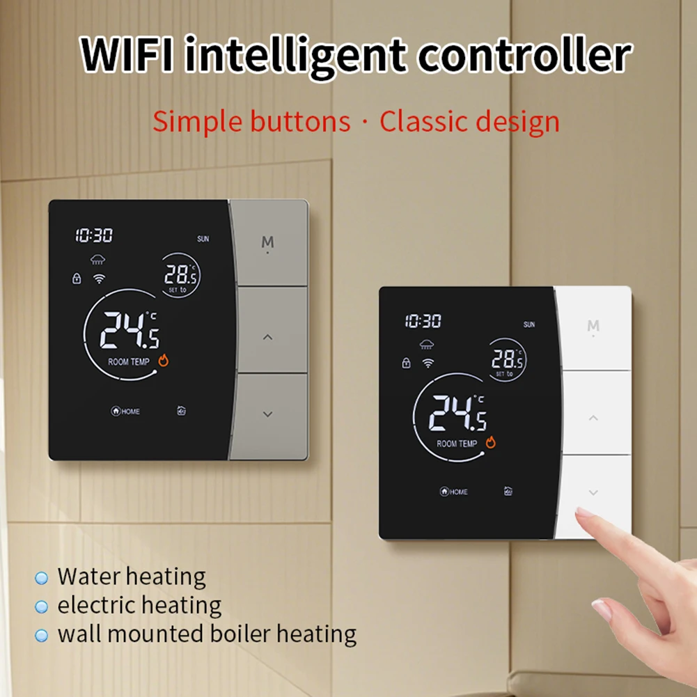 Remote Control Thermostat WiFi Smart Thermostat 86*86*41 MM Remote Access Smart Controller WiFi Controller Energy Cost Reduction
Remote Control Thermostat WiFi Smart Thermostat 86*86*41 MM Remote Access Smart Controller WiFi Controller Energy Cost Reduction