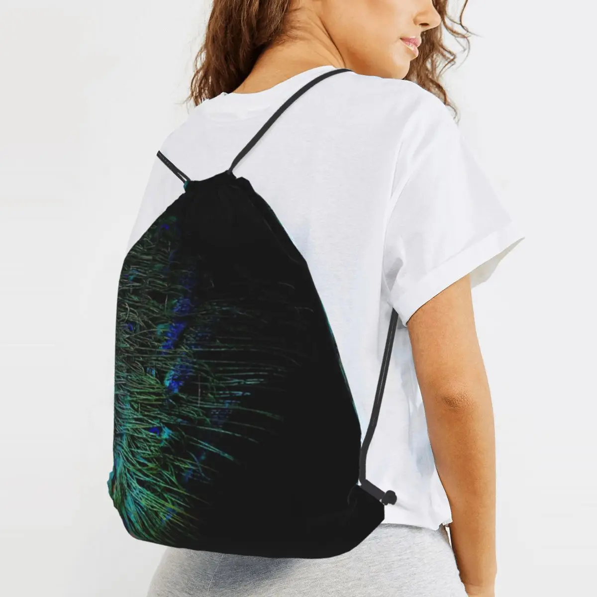 Peacock Feathers On A Black Background Backpacks Fashion Drawstring Bundle Pocket Sports Bag Book Bags for Travel School
Peacock Feathers On A Black Background Backpacks Fashion Drawstring Bundle Pocket Sports Bag Book Bags for Travel School