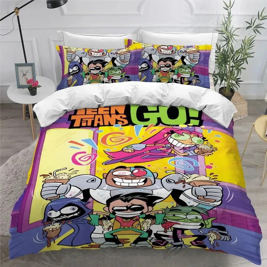 3D Print Teen Titans Go Cartoon Printed Bed Set Duvet Cover Pillowcase Bedding Set Linen Sheet Quilt Cover Full Queen King Size
3D Print Teen Titans Go Cartoon Printed Bed Set Duvet Cover Pillowcase Bedding Set Linen Sheet Quilt Cover Full Queen King Size