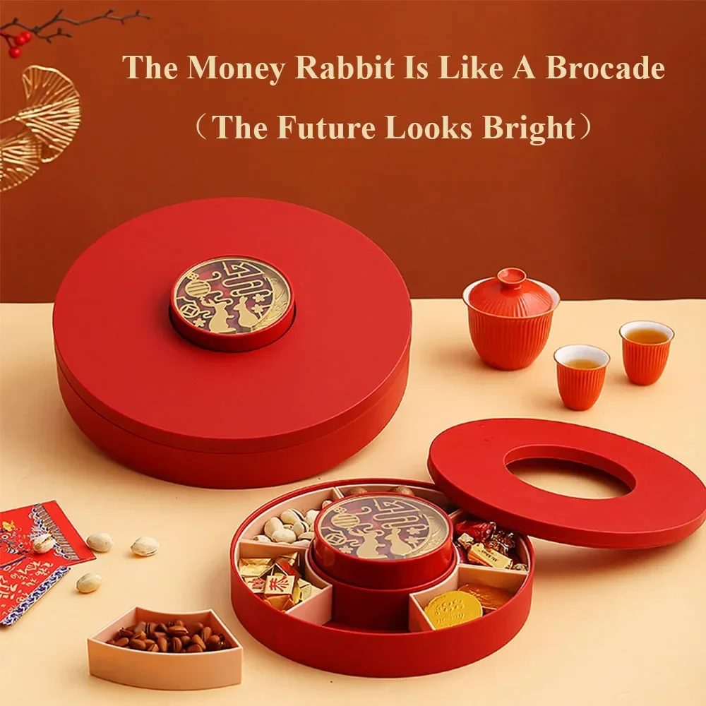 Wedding Dried Fruit Tray Chinese Red Candy Box With Lid Year's Eve Moisture-proof Melon Seeds Snack Trays Home Storage Box Decor
Wedding Dried Fruit Tray Chinese Red Candy Box With Lid Year's Eve Moisture-proof Melon Seeds Snack Trays Home Storage Box Decor