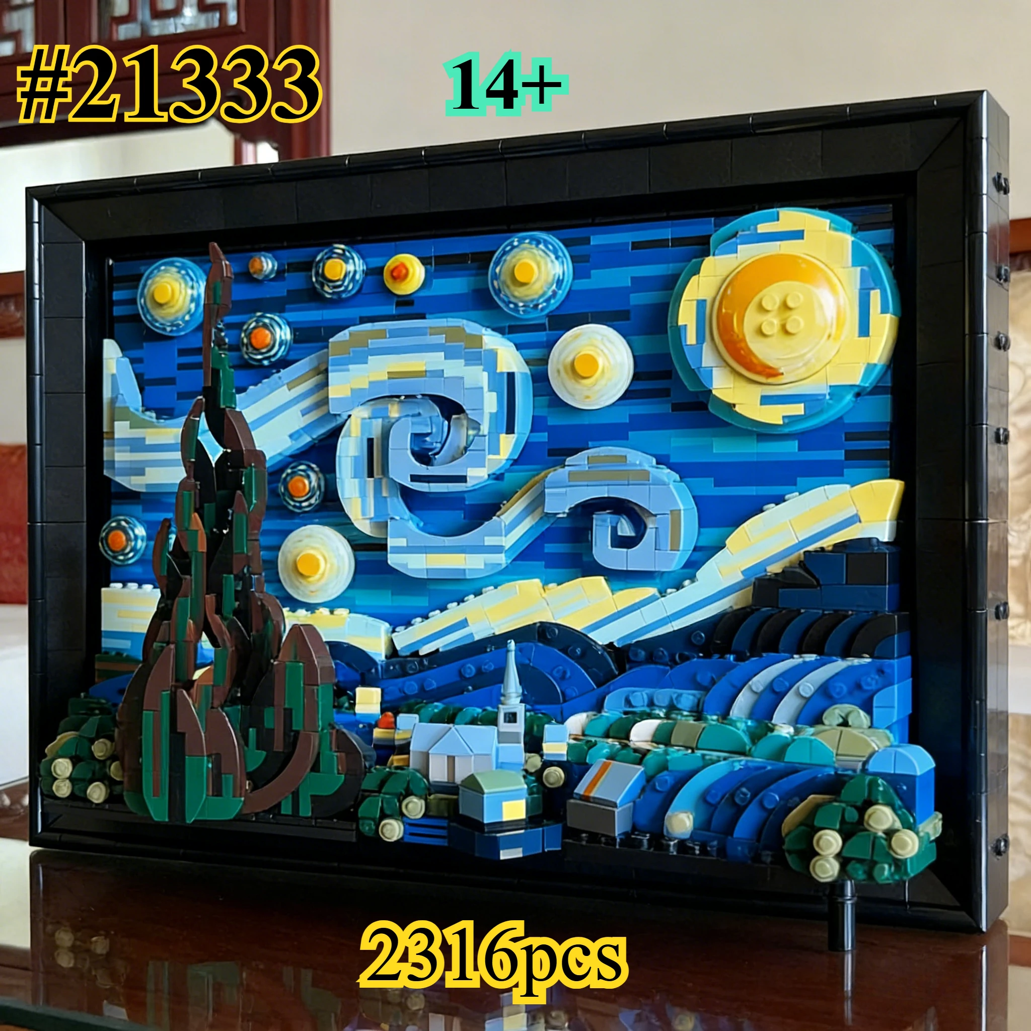 Наборы мини-блоков Van Gogh Starry Sky 21333, подходящие для подарков на день рождения, не совместимы с деталями Lego, 2316 шт.
Наборы мини-блоков Van Gogh Starry Sky 21333, подходящие для подарков на день рождения, не совместимы с деталями Lego, 2316 шт.