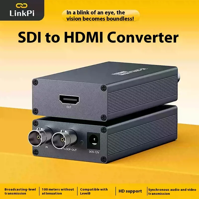 Преобразователь 3G-SDI в HDMI 1080P60 | Трансмиссия 100 м | Broadcast-Level B | Чип GS7200 | СДИ2HD-PRO
Преобразователь 3G-SDI в HDMI 1080P60 | Трансмиссия 100 м | Broadcast-Level B | Чип GS7200 | СДИ2HD-PRO