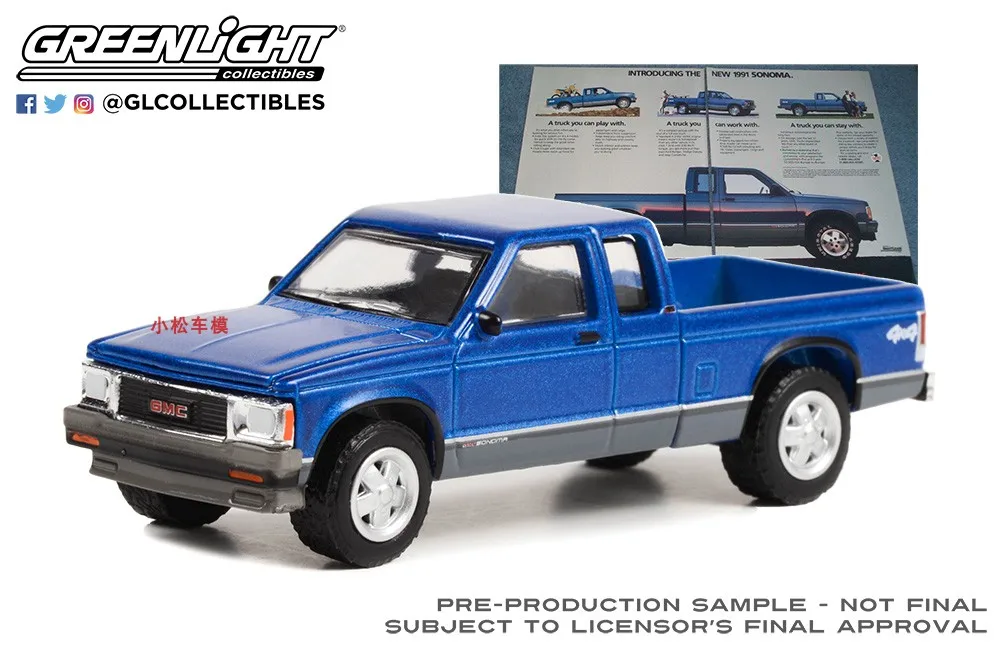 Alloy Mini Model Collection Flat 1:64 Retro Ad Car Series 8 - 1991 GMC Sonoma 39110-F Toy Ornament Small Gift
Alloy Mini Model Collection Flat 1:64 Retro Ad Car Series 8 - 1991 GMC Sonoma 39110-F Toy Ornament Small Gift