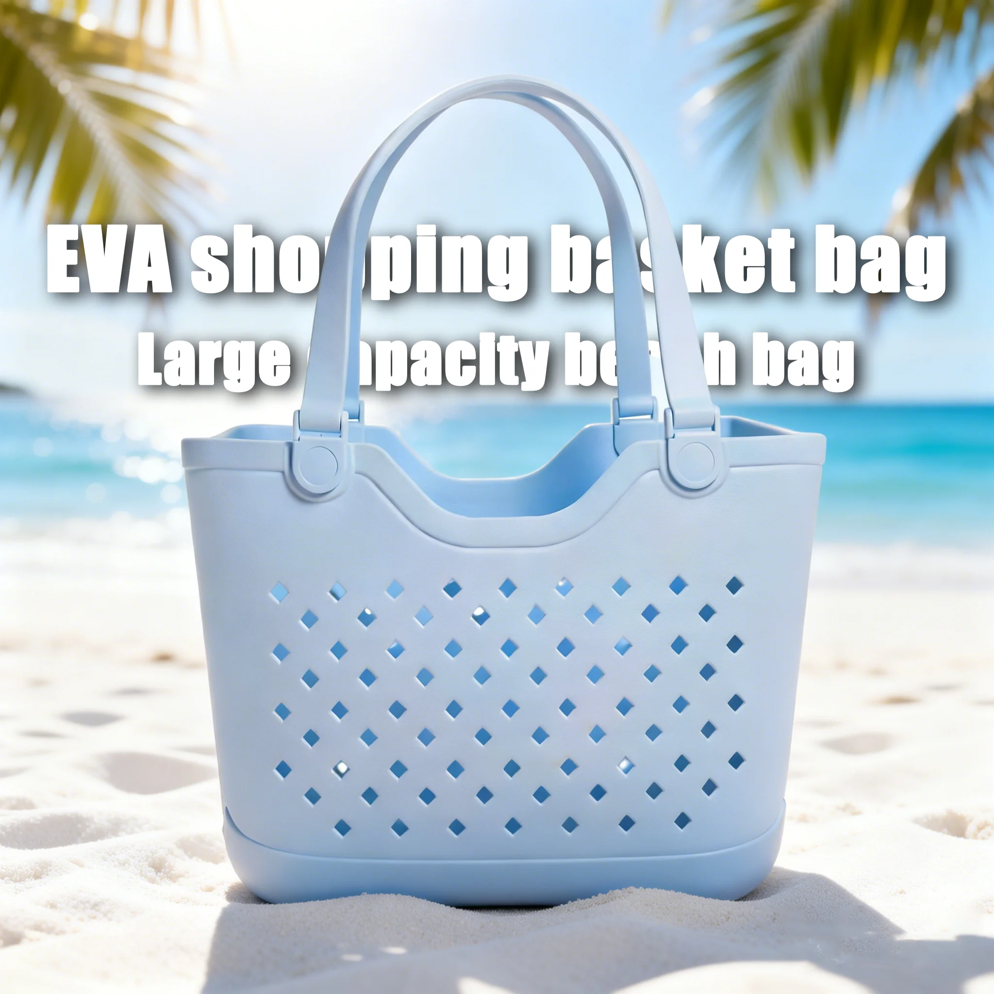 Ladies' beach tote bag EVA shoulder bag - sturdy and lightweight, ideal for the beach, shopping, and as a festive gift
Ladies' beach tote bag EVA shoulder bag - sturdy and lightweight, ideal for the beach, shopping, and as a festive gift