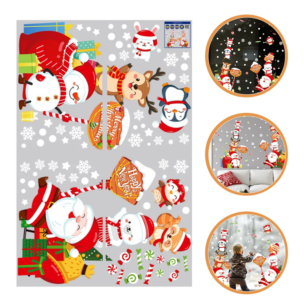 Christmas Decor PVC Home Party Decoration Window Clings Glass Decals Waterproof Removable Cartoon Stickers Holiday 
Christmas Decor PVC Home Party Decoration Window Clings Glass Decals Waterproof Removable Cartoon Stickers Holiday