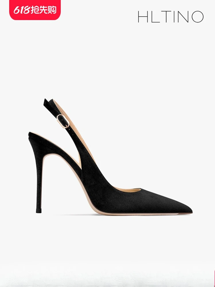 Summer 2025 New Black Suede Strap French Toe Top High Heels with Pointed Heels, Fine Heels, Versatile Large Sandals for Women
Summer 2025 New Black Suede Strap French Toe Top High Heels with Pointed Heels, Fine Heels, Versatile Large Sandals for Women