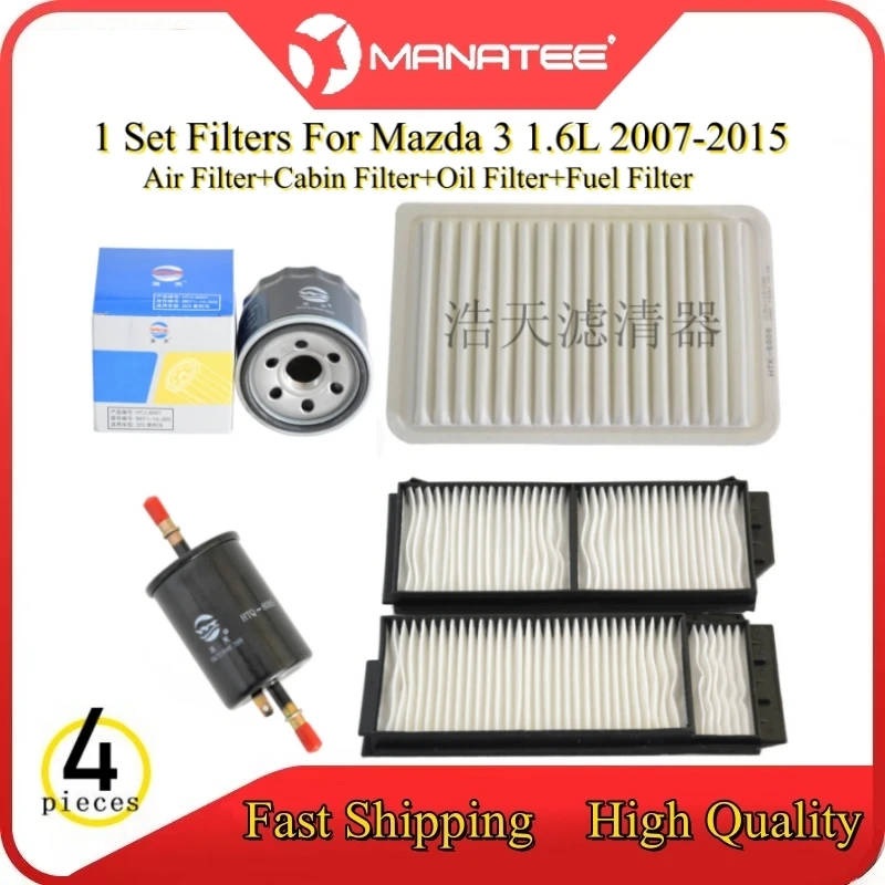 1 Set Filters For Mazda 3 1.6L 2007-2015 15208-AA010 ZJ01-13-Z40 BP4K-61-J6X 96335719 Air Filter Cabin Filter Oil Filter Fuel
1 Set Filters For Mazda 3 1.6L 2007-2015 15208-AA010 ZJ01-13-Z40 BP4K-61-J6X 96335719 Air Filter Cabin Filter Oil Filter Fuel