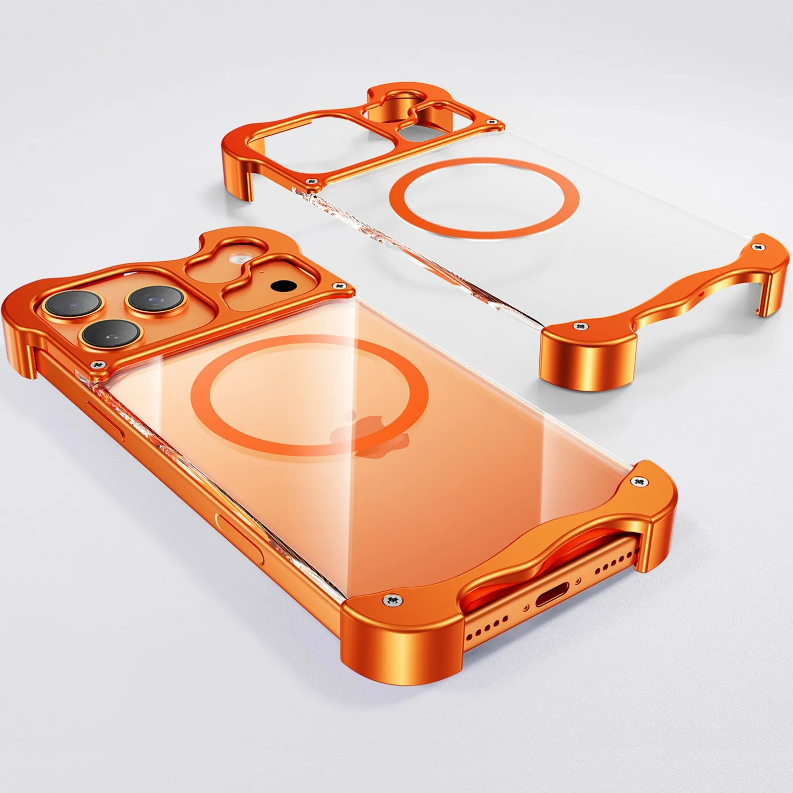 For iPhone 17 Pro Max Air 16 15 Pro Mag Safe Case Metal Frameless Clear Cover
For iPhone 17 Pro Max Air 16 15 Pro Mag Safe Case Metal Frameless Clear Cover