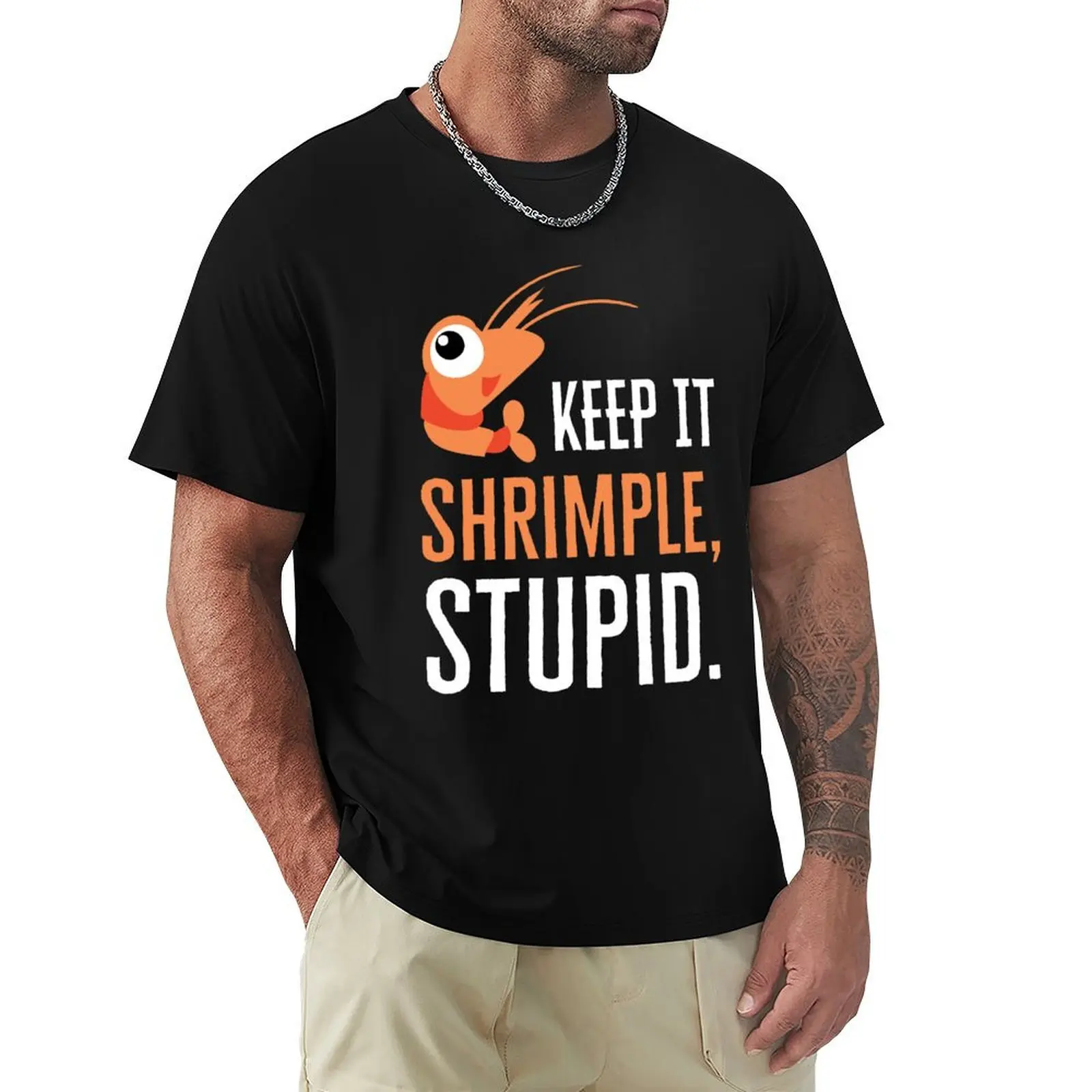 Keep It Shrimple Stupid T Shirt Gift Shrimp Lovers T-Shirt Trendy Pattern T-Shirt for Men
Keep It Shrimple Stupid T Shirt Gift Shrimp Lovers T-Shirt Trendy Pattern T-Shirt for Men