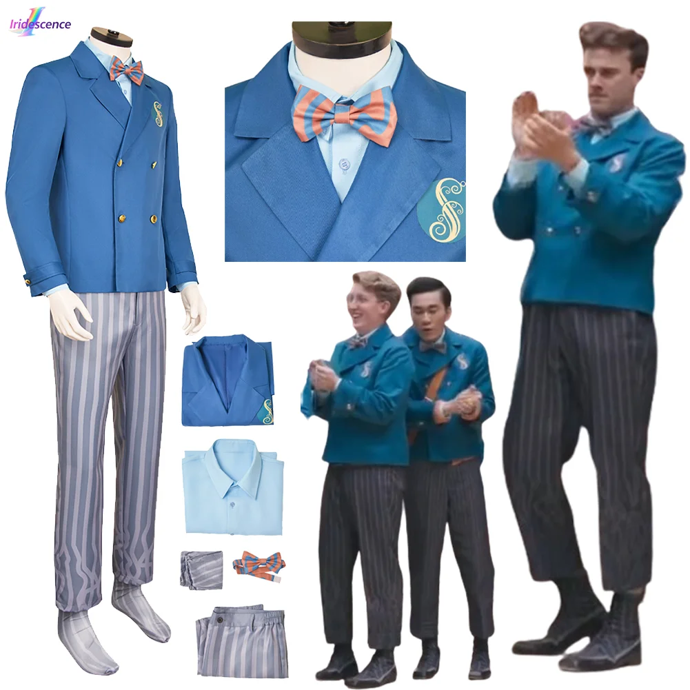 Wicked Movie Fiyero Boq Cosplay Costume Men’s Blue School Uniform Set Jacket Striped Pants Bow Tie Socks Disguise Halloween
Wicked Movie Fiyero Boq Cosplay Costume Men’s Blue School Uniform Set Jacket Striped Pants Bow Tie Socks Disguise Halloween