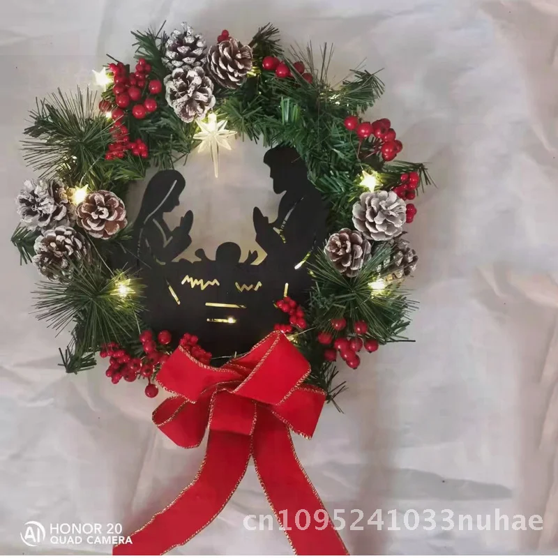 Jesus Christmas Oil Lamp Decorative Wreath Handcrafted Safflower Door Hanging Holiday Decoration American Style Plastic
Jesus Christmas Oil Lamp Decorative Wreath Handcrafted Safflower Door Hanging Holiday Decoration American Style Plastic