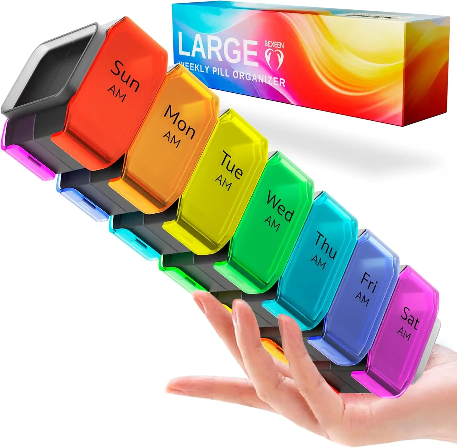 Extra Large Pill Organizer 2 Times a Day, 7 Day AM/PM Pill Box, Fits Large Vitamins, Gummies, Senior-Friendly, No Spills
Extra Large Pill Organizer 2 Times a Day, 7 Day AM/PM Pill Box, Fits Large Vitamins, Gummies, Senior-Friendly, No Spills
