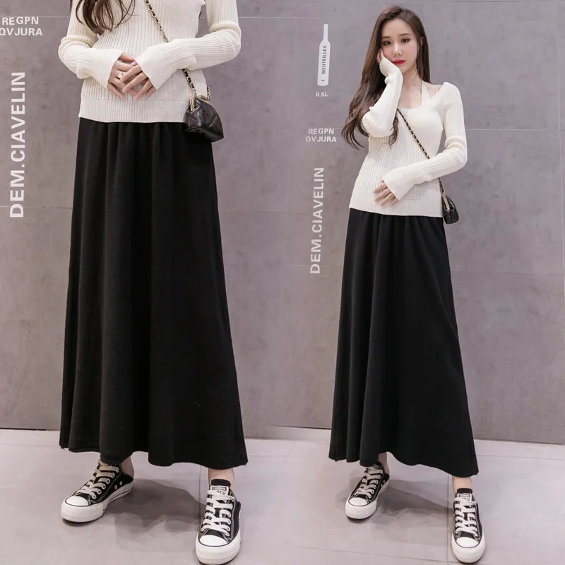 5568# Autumn Winter Knitted Maternity Long Skirts Elastic Waist Belly A Line Swing Clothes for Pregnant Women Loose Pregnancy
5568# Autumn Winter Knitted Maternity Long Skirts Elastic Waist Belly A Line Swing Clothes for Pregnant Women Loose Pregnancy