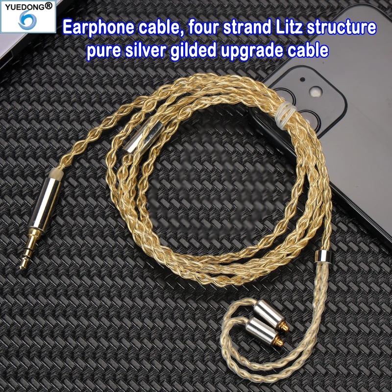 Headphone Upgrade Cable, 4-Core Gold Silver Palladium Copper Alloy Audio Cable With 3.5mm 0.75mm Pins, 0.78mm MMCX N5005
Headphone Upgrade Cable, 4-Core Gold Silver Palladium Copper Alloy Audio Cable With 3.5mm 0.75mm Pins, 0.78mm MMCX N5005