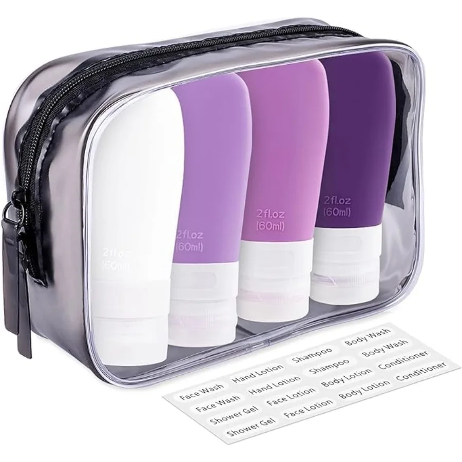 Travel Bottles for Toiletries, TSA Approved 3oz Travel Size Containers, BPA Free Leak Proof Squeezable Silicone Tubes for Shamp
Travel Bottles for Toiletries, TSA Approved 3oz Travel Size Containers, BPA Free Leak Proof Squeezable Silicone Tubes for Shamp