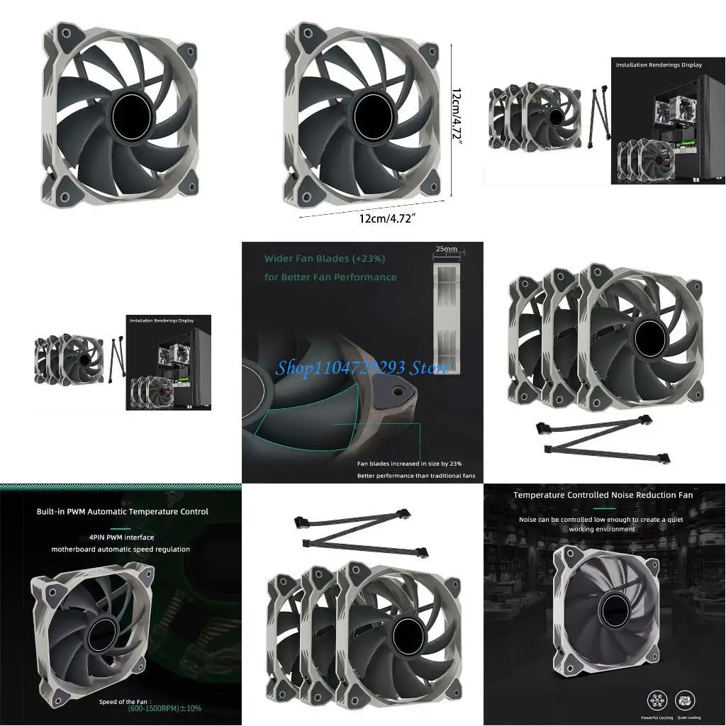 Y2GD 3Pcs Computer Cooling Fan 4PIN PWM 1500RPM Adjust Speed PC CPU Fan 120mm Fans Coolers Fan PC Chassis Radiator
Y2GD 3Pcs Computer Cooling Fan 4PIN PWM 1500RPM Adjust Speed PC CPU Fan 120mm Fans Coolers Fan PC Chassis Radiator