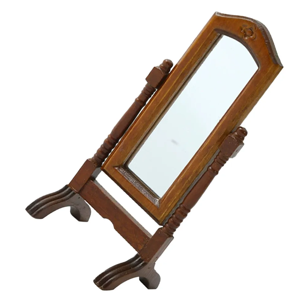 Miniature Standing Dressing Mirror Wooden Vintage Dressing Table Adjustable Angle Mirror Dollhouse Bedroom Furniture Decor
Miniature Standing Dressing Mirror Wooden Vintage Dressing Table Adjustable Angle Mirror Dollhouse Bedroom Furniture Decor