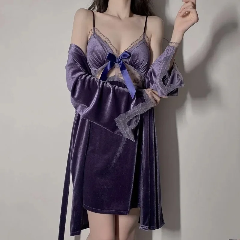 Women's Luxury Lace Red Pajama Set 2 Piece Long Robe and Nightdress Bridal or Dating Homewear
Women's Luxury Lace Red Pajama Set 2 Piece Long Robe and Nightdress Bridal or Dating Homewear