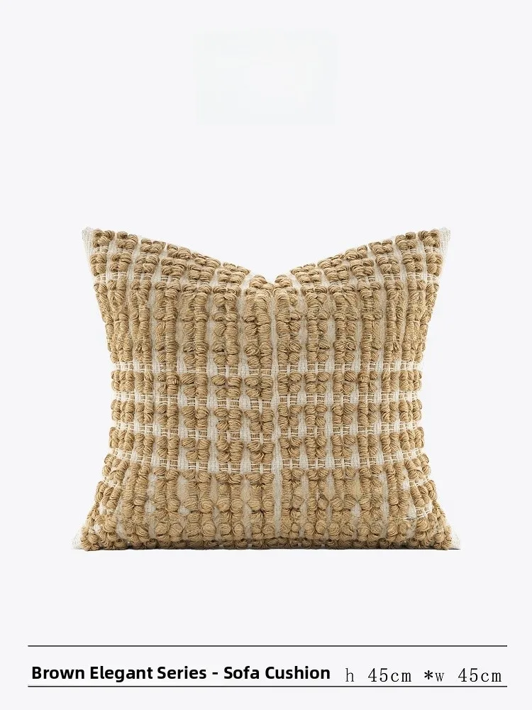 Brown Elegance Handicrt Cuion Cover Luxury Khaki Color Handwoven Living Room Sofa Pillowcase Removable And Waable
Brown Elegance Handicrt Cuion Cover Luxury Khaki Color Handwoven Living Room Sofa Pillowcase Removable And Waable