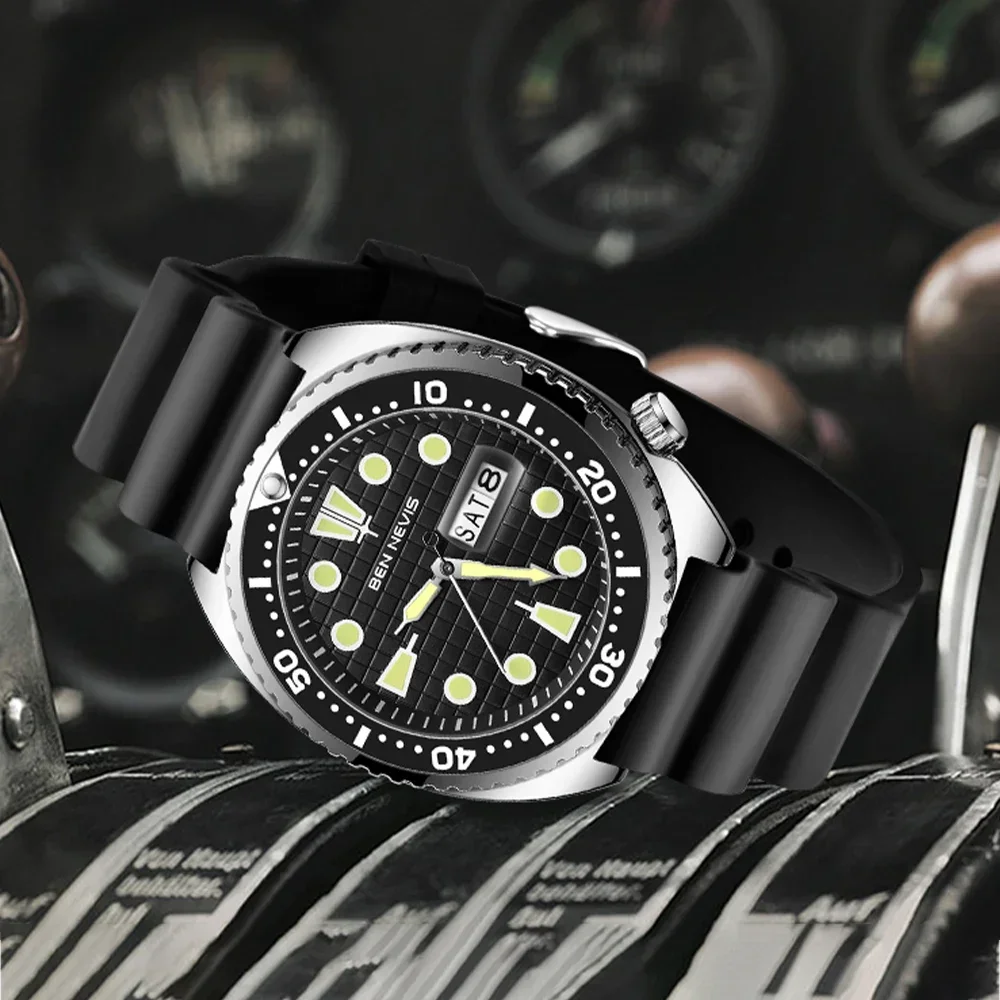 Sports Watch 6105 Turtle Style Wristwatch Install Quartz Movement Luxury Silicone Strap Diving Men Wristwatch
Sports Watch 6105 Turtle Style Wristwatch Install Quartz Movement Luxury Silicone Strap Diving Men Wristwatch