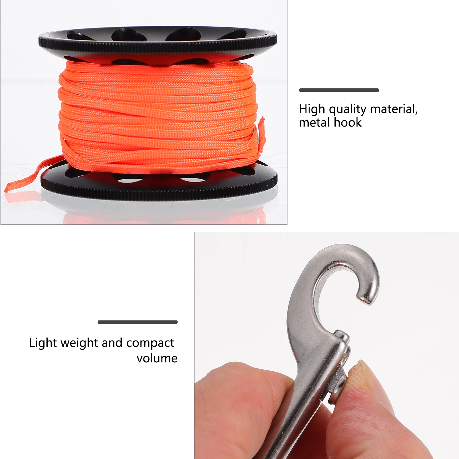 1Set Aluminum Alloy Diving Finger Spool Durable Practical Snap Clip Underwater Scuba Spool Reel Search Recovery Tool
1Set Aluminum Alloy Diving Finger Spool Durable Practical Snap Clip Underwater Scuba Spool Reel Search Recovery Tool