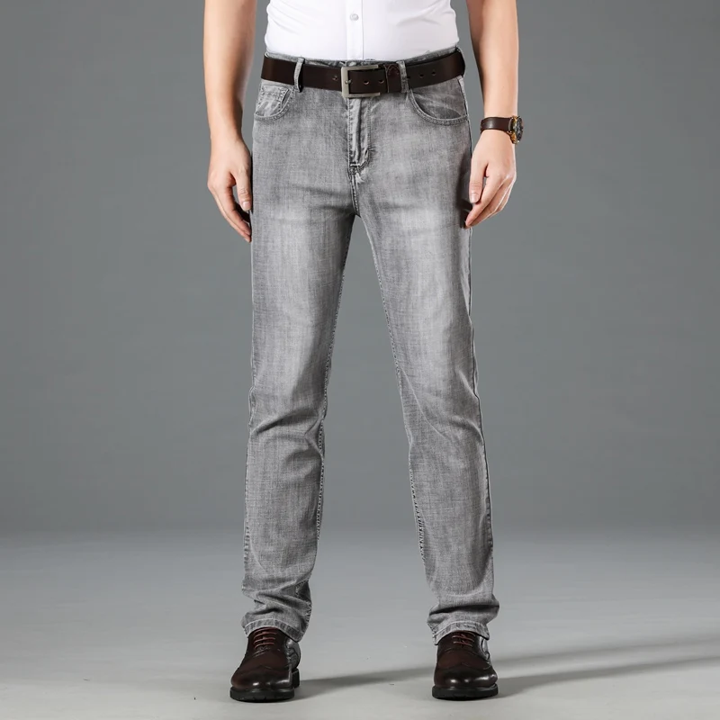 Jeans For Men 2022 Straight Cut Spring and Summer Stretch Blue Gray Business Casual Branded Men's Clothing Pantalones Hombre
Jeans For Men 2022 Straight Cut Spring and Summer Stretch Blue Gray Business Casual Branded Men's Clothing Pantalones Hombre
