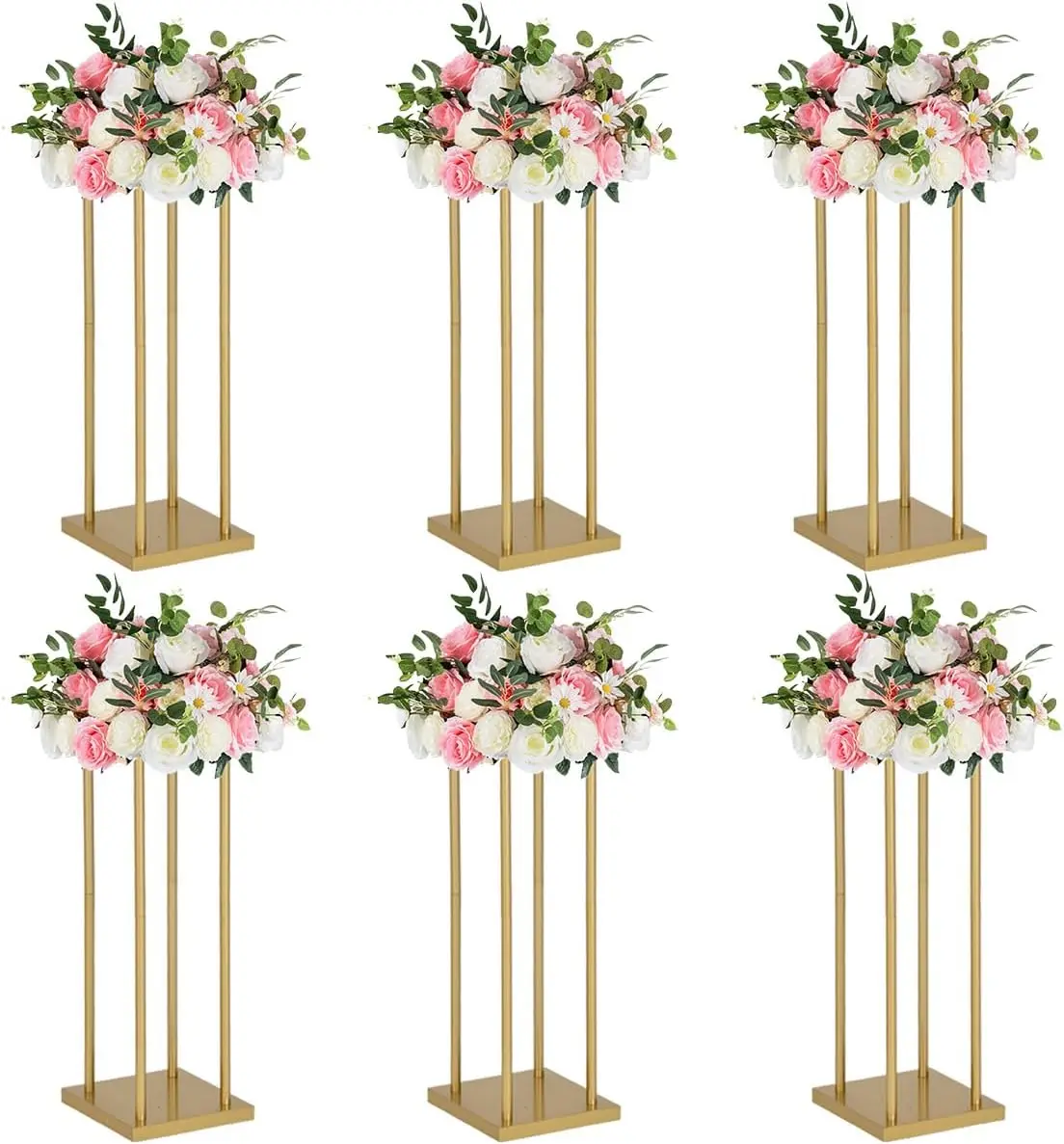 6pcs Gold Flower Stand Centerpieces for Wedding Table Decoration 23.6in Metal Tall Vases Geometric Flower Stand for Wedding Home
6pcs Gold Flower Stand Centerpieces for Wedding Table Decoration 23.6in Metal Tall Vases Geometric Flower Stand for Wedding Home
