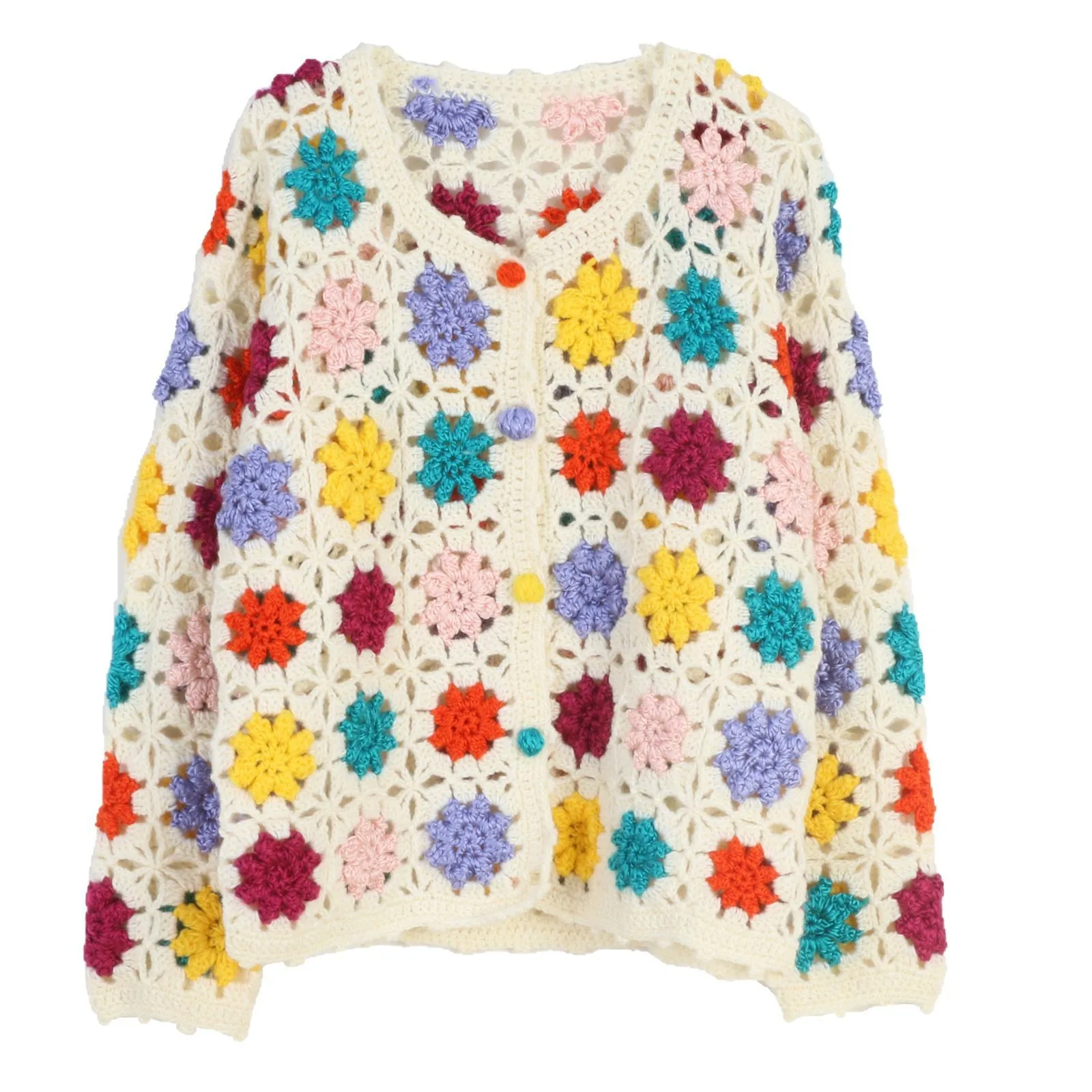 TIYIHAILEY Knitting Coat Women Hand Made Autumn Spring Outerwear Full Sleeve Cardigan Sweaters Single Breasted Hollow Out
TIYIHAILEY Knitting Coat Women Hand Made Autumn Spring Outerwear Full Sleeve Cardigan Sweaters Single Breasted Hollow Out