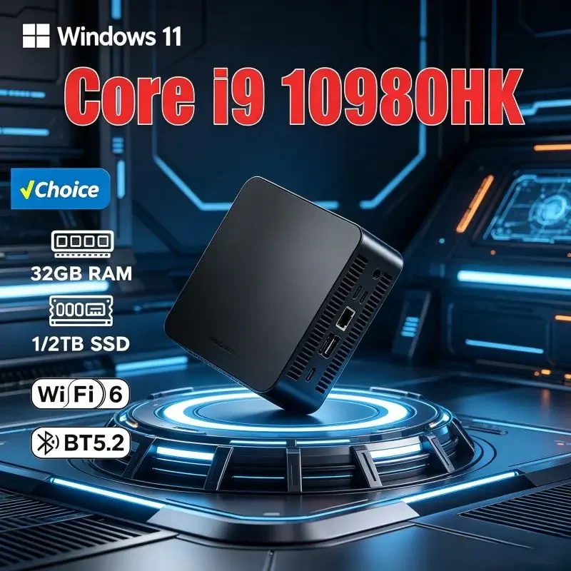 High-performance Portable Mini PC, Intel I9 10980HK Processor, 16GB RAM, Big SSD, WiFi6 BT5.2, 4K HD, Win11 for Work
High-performance Portable Mini PC, Intel I9 10980HK Processor, 16GB RAM, Big SSD, WiFi6 BT5.2, 4K HD, Win11 for Work
